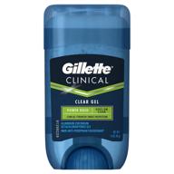 🏃 gillette power rush clear gel sport clinical antiperspirant and deodorant, 1.6 oz - varying packaging options logo