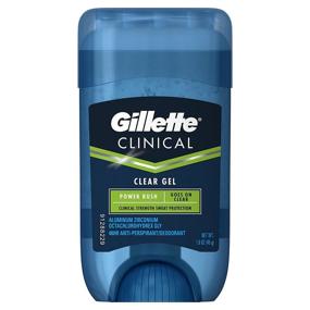 img 3 attached to 🏃 Gillette Power Rush Clear Gel Sport Clinical Antiperspirant and Deodorant, 1.6 oz - Varying Packaging Options