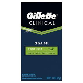 img 2 attached to 🏃 Gillette Power Rush Clear Gel Sport Clinical Antiperspirant and Deodorant, 1.6 oz - Varying Packaging Options