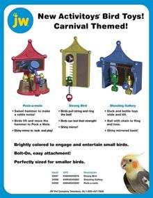 img 1 attached to 🐦 Interactive Small Bird Toy: JW Pet Company Activitoy Shooting Gallery, Colors Vary