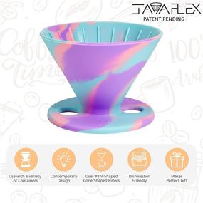 img 1 attached to JavaFlex (Pastel Swirl) - многоразовый, прочный, складной кофейник из силикона и хранения.