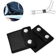 licy seatbelt adjuster for adults: enhance universal comfort with automotive belt strap clips (2 pack black) logo