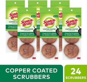 img 3 attached to 24-Pack of Scotch-Brite Copper-Coated Scouring Pads