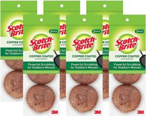 img 4 attached to 24-Pack of Scotch-Brite Copper-Coated Scouring Pads