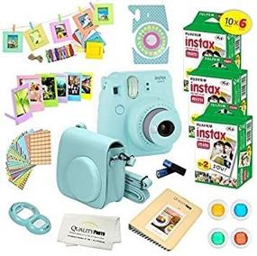 img 1 attached to Fujifilm Instax Mini 9 Instant Camera ICE Blue W/Fujifilm Instax Mini 9 Instant Films (60 Pack) A14 Pc Deluxe Bundle For Fujifilm Instax Mini 9 Camera