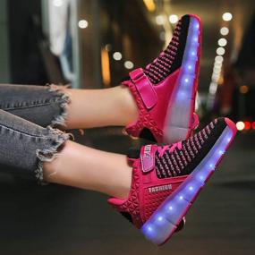 img 1 attached to 👟 Детские кроссовки и кеды Ylllu 8099Dan белого цвета: технология зарядки для максимального удобства