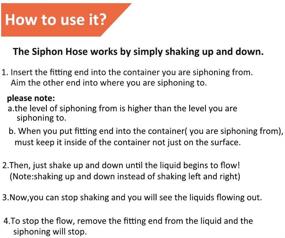 img 1 attached to 🚗 Wadoy Gas Siphon Hose Pump: Efficient Gasoline/Fuel/Water Transfer Solution with Safety Self-Priming 1/2" Valve