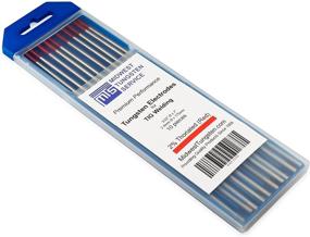 img 2 attached to 🔥 High-Performance TIG Welding Tungsten Electrodes 2% Thoriated (Red, WT20) 10-Pack (3/32")