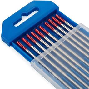 img 1 attached to 🔥 High-Performance TIG Welding Tungsten Electrodes 2% Thoriated (Red, WT20) 10-Pack (3/32")