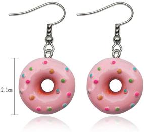 img 1 attached to 🍪 Charming Cartoon Cookie Earrings: Perfect Jewelry for Friendship Girls