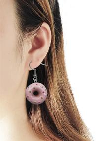 img 2 attached to 🍪 Charming Cartoon Cookie Earrings: Perfect Jewelry for Friendship Girls