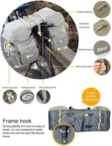 img 2 attached to 🚲 JMsDream Heavy Duty Bike Bicycle Panniers - Rear Rack Pannier Bags for Bikes