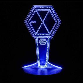 img 2 attached to 🌟 EXO 7 Colors LED Night Light USB Acrylic Home Room Decoration for Kpop Fans