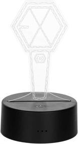 img 4 attached to 🌟 EXO 7 Colors LED Night Light USB Acrylic Home Room Decoration for Kpop Fans