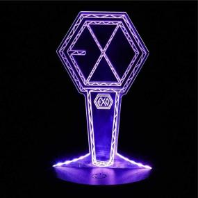 img 1 attached to 🌟 EXO 7 Colors LED Night Light USB Acrylic Home Room Decoration for Kpop Fans