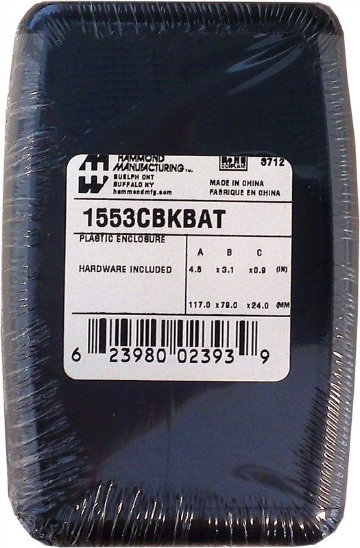 hammond 1553cbkbat 인클로저 플라스틱 black 로고