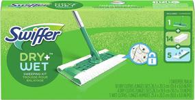 img 3 attached to 🧹 Swiffer Sweeper 2-in-1 Mops: Ultimate Floor Cleaning Kit with 20 Piece Set, Dry and Wet Multi Surface Cleaning, Includes 1 Mop + 19 Refills