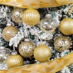 img 3 attached to 🎄 Shatterproof Gold Christmas Ball Ornaments – 20ct XmasExp Set for Holiday Decorations