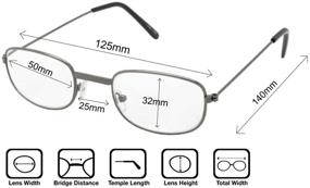 img 3 attached to 👓 Stylish Unisex Reading Glasses with Round Metal Frames - Suncrush, 4 Pairs, Classic Design [0.50]