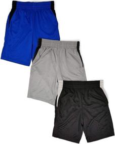 img 4 attached to Andrew Scott Boys 3 Pack Sport Shorts, Featuring Active Performance Mesh for Basketball