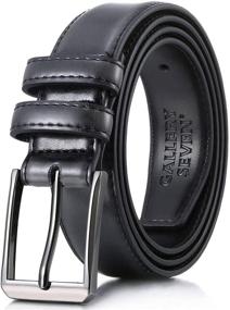 img 4 attached to Gallery Seven Mens Belt Mahagony Men's Accessories and Belts