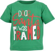 🎅 adorable baby boys christmas t-shirt: dear santa, i was framed! logo