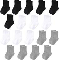 jamegio 18-pack breathable cotton short socks for toddler boys and girls - kids' socks logo