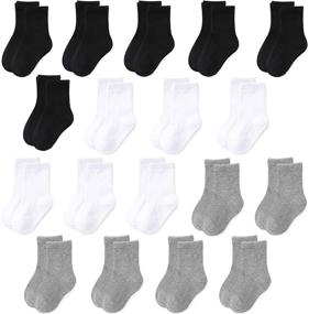img 4 attached to Jamegio 18-Pack Breathable Cotton Short Socks for Toddler Boys and Girls - Kids' Socks