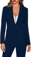 wrinkle-resistant classic one button boyfriend suiting & blazers for women's clothing logo