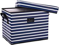 📦 medium lidded storage bin with handles, scout rump roost - collapsible & stackable logo