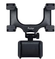 aular car rearview mirror phone holder 📱 - 360 rotation, universal stand mount for smartphones logo