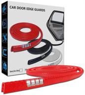 leadtops автомобильные защитные накладки для краев дверей: протектор из резинового профиля формы "u", 16,4 футов (5 м), красного цвета. логотип