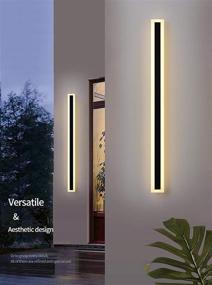 img 3 attached to 🏞 LS-PRO 24 Inch Outdoor LED Wall Lighting Fixture - Modern Long Strip Design, Elegant Frosted White Acrylic, Waterproof and Rust-Resistant, 14w, Warm White 3000K - 1 Year Warranty