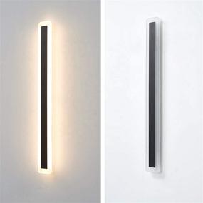 img 4 attached to 🏞 LS-PRO 24 Inch Outdoor LED Wall Lighting Fixture - Modern Long Strip Design, Elegant Frosted White Acrylic, Waterproof and Rust-Resistant, 14w, Warm White 3000K - 1 Year Warranty