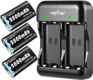 🎮 rapthor 2800mah gaming controller rechargeable battery pack + charger for xbox one/xbox one x/xbox one s/xbox one elite/xbox series x/s - kit of 3 batteries and 1 charger logo