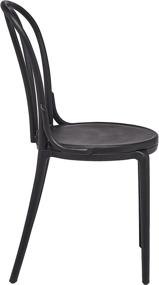 img 2 attached to 🪑 CangLong French Dining Bar Cafe Restaurant Plastic Chair Set of 1 in Black