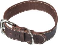 🐶 leatherberg large leather dog collar - for big dogs & medium leather collar - for moderate dogs (brown) logo