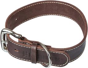 img 4 attached to 🐶 LEATHERBERG Large Leather Dog Collar - for Big Dogs & Medium Leather Collar - for Moderate Dogs (Brown)