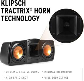 img 3 attached to 🔊 Улучшите диалог и вокал с помощью центрального канала динамика Klipsch Synergy Black Label C-200 с эксклюзивной технологией рупора, двумя 5,25-дюймовыми НЧ-динамиками и динамичным 1-дюймовым ВЧ-динамиком в черном цвете.