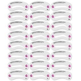 img 3 attached to 👁️ 24-Piece Assorted Eyebrow Shaping Stencils, Kalolary Eyebrow Grooming Stencil Kit with Shaping Templates - DIY Tools for Festive Christmas Eyebrow Shaping