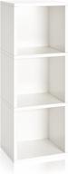 📚 way basics eco wynwood 3 cube bookcase: tool-free assembly, non toxic, sustainable storage shelf & organizer in white zboard paperboard логотип