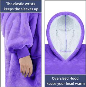 img 3 attached to 🧥 Warm and Cozy Oversize Reversible Kids' Blanket Sweatshirt - Perfect for Home Store