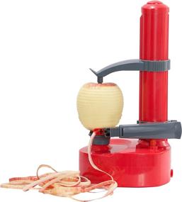 img 4 attached to 🥔 Electric Potato Peeler Tool - Dash DAP001RD - Rapid Fruit Skinner with BPA Free Plastic, Auto Shut Off Function, 2 Replacement Blades, Paring Utensil & Recipe Book, Red