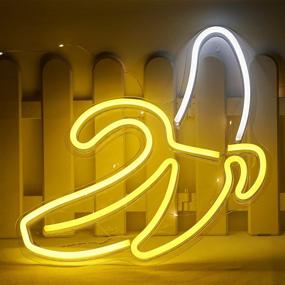 img 2 attached to 🍌 Sunkite Banana Neon Sign Lights: Vibrant LED Wall Light Art Decor for Bedroom, Home, Bars, Cafes, Party & Holiday Decorations - USB Powered