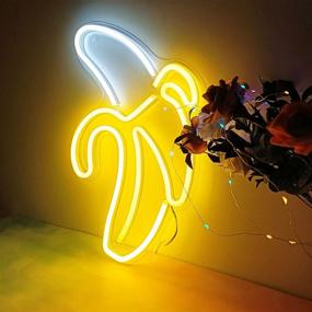 img 3 attached to 🍌 Sunkite Banana Neon Sign Lights: Vibrant LED Wall Light Art Decor for Bedroom, Home, Bars, Cafes, Party & Holiday Decorations - USB Powered