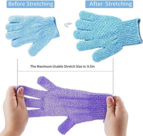 img 2 attached to 🧤 Newthinking 12 Pairs Exfoliating Shower Gloves - 6 Vibrant Colors, Dual-Sided Matte Body Cleaning Bath Gloves for Deep Cleansing and Enhanced Blood Circulation