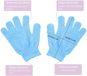 img 1 attached to 🧤 Newthinking 12 Pairs Exfoliating Shower Gloves - 6 Vibrant Colors, Dual-Sided Matte Body Cleaning Bath Gloves for Deep Cleansing and Enhanced Blood Circulation