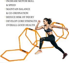 img 2 attached to Max4out Hexagonal Agility Training Rings Set of 6 Rings - Sports Equipment Training Ladder Set