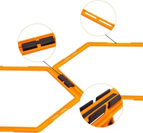 img 3 attached to Max4out Hexagonal Agility Training Rings Set of 6 Rings - Sports Equipment Training Ladder Set