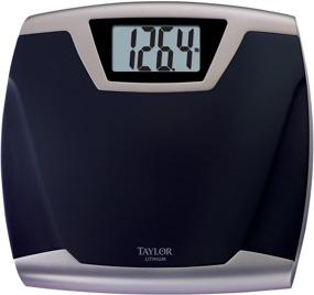 img 4 attached to 🔢 Taylor Precision Digital Body Weight Scales - 440 LB Capacity, Anti-slip Rubber Mat, Oversized Readout, Locking Weight Beep, Auto On/Off, 14.0 x 12.4 Inches
